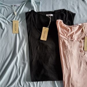 Ekouaer Women's Intimates Set - Black, Light Blue, Peach